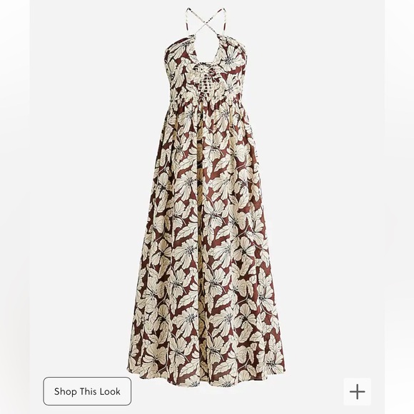 J. Crew Cutout halter beach dress in floral cotton voile - Picture 5 of 7